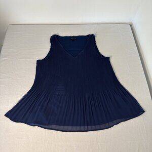 Lane Bryant Women's Blue Tank Swing Top V-Neck Sleeveless Size 16